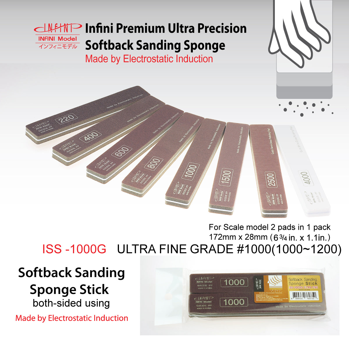 Infini Sanding Sponges and Sticks - Hobby Sense