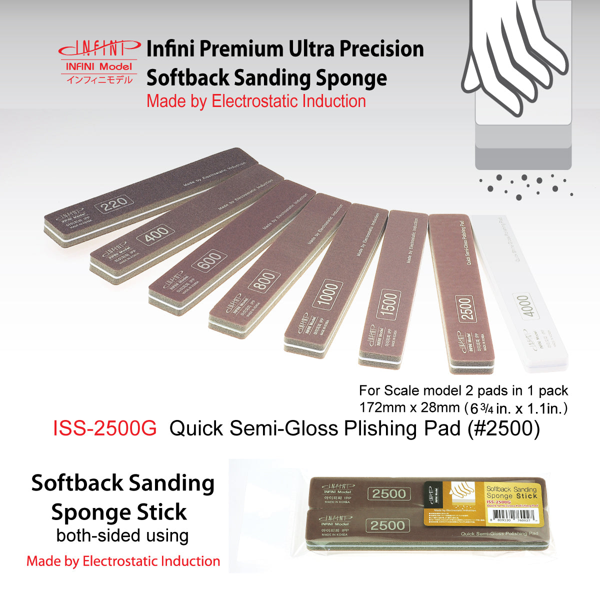 Infini Sanding Sponges and Sticks - Hobby Sense