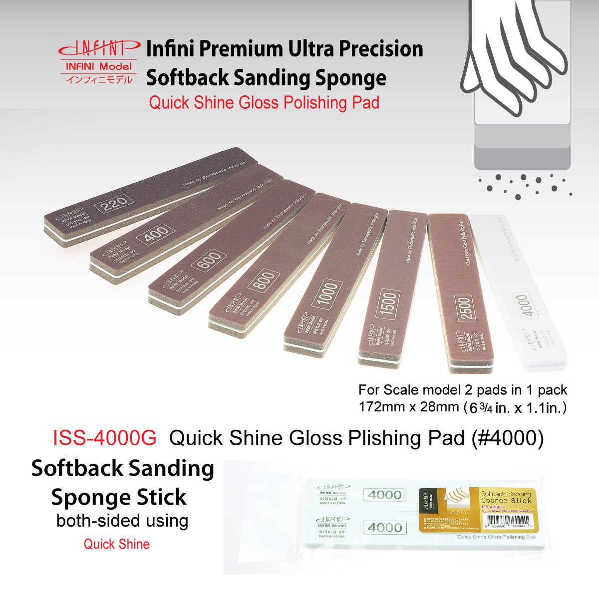 Infini Sanding Sponges and Sticks - Hobby Sense