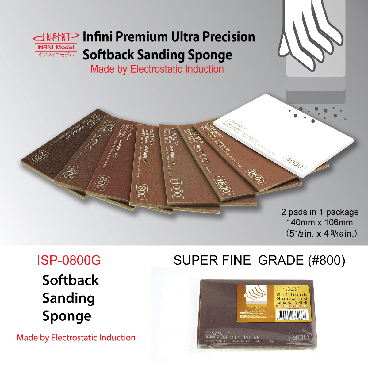Infini Sanding Sponges and Sticks - Hobby Sense