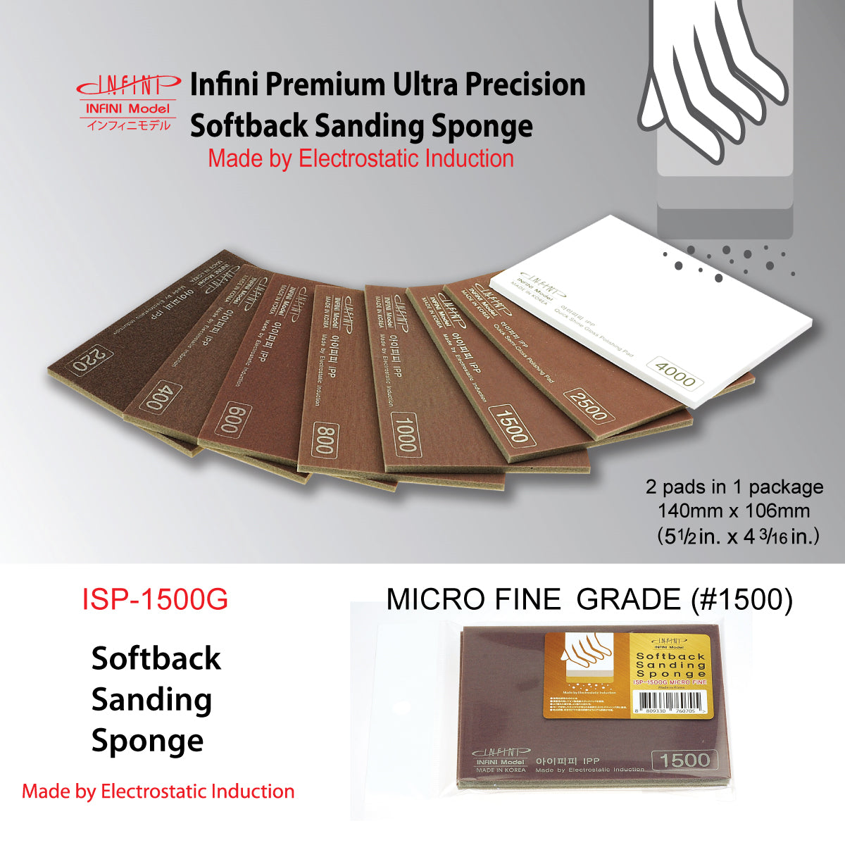 Infini Sanding Sponges and Sticks - Hobby Sense
