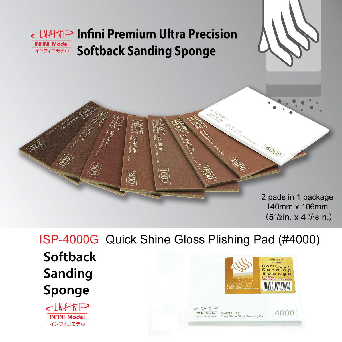 Infini Sanding Sponges and Sticks - Hobby Sense