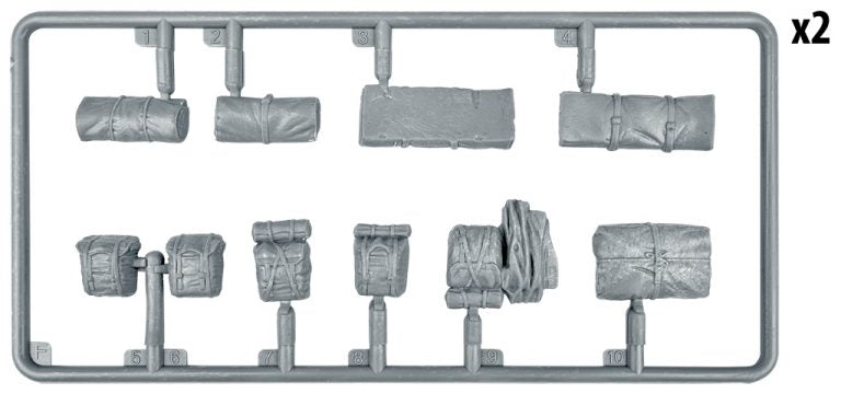 1/35 British Rucksacks, Bags & Folded Canvas WW2 - Hobby Sense
