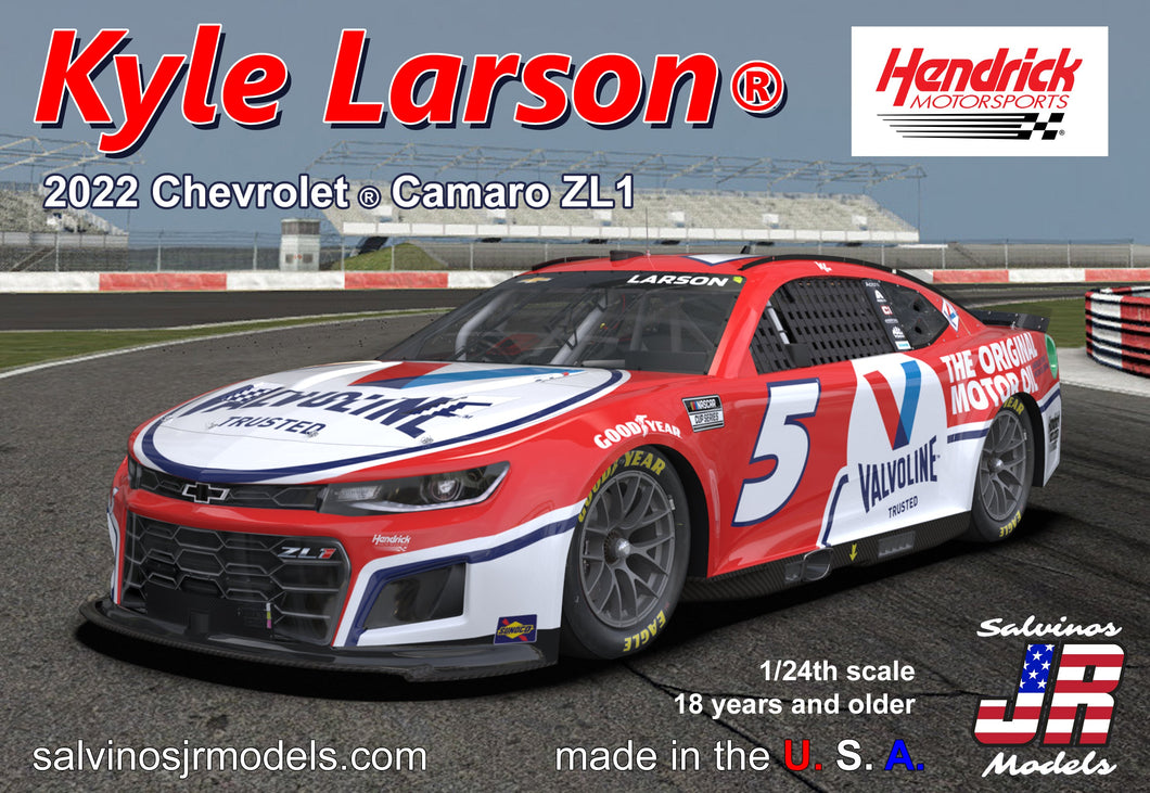 1/24 Hendrick Motorsports Kyle Larson 2022 Next Gen Valvoline Chevrolet Camaro - Hobby Sense