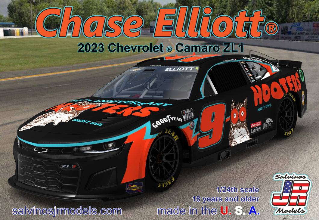 1/24 Chase Elliott 2023 Chevrolet Camaro ZL1 Hooters - Hobby Sense