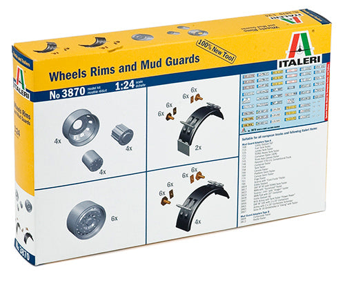 1/24 Wheels Rims and Mud Guards - Hobby Sense