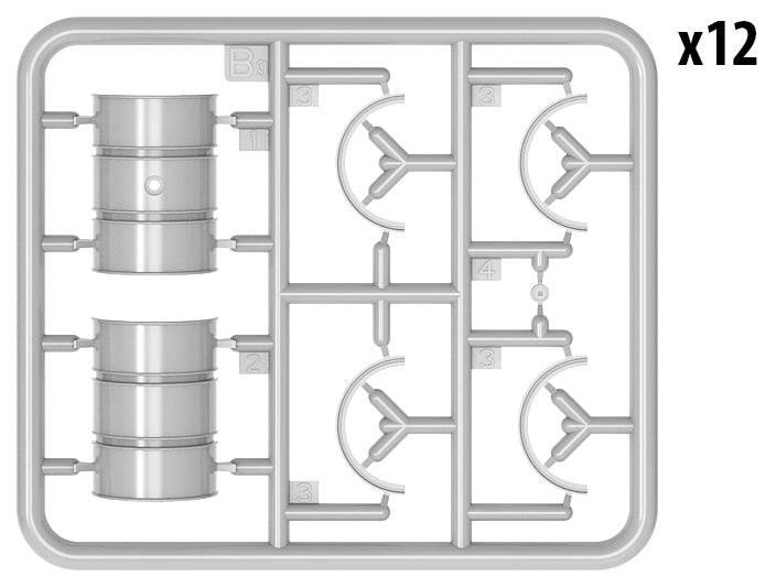 1/35 German 200L Fuel Drums WWII - Hobby Sense