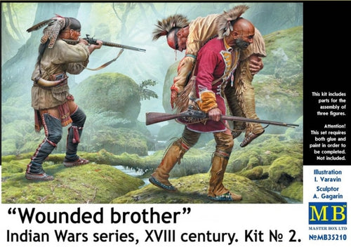 1/35 Wounded Brother. Indian Wars series, XVIII Century. Kit No. 2 - Hobby Sense
