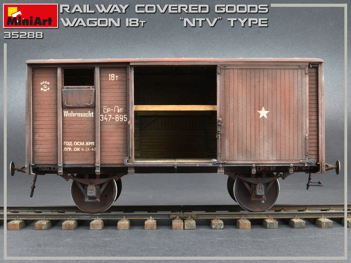 1/35 Railway Covered Goods Wagon 18t "NTV" Type - Hobby Sense