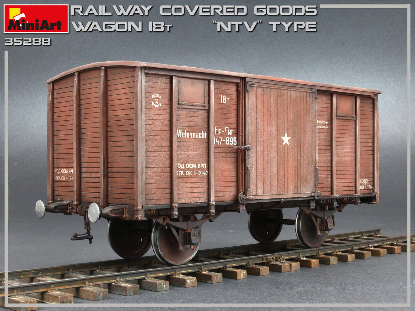 1/35 Railway Covered Goods Wagon 18t 