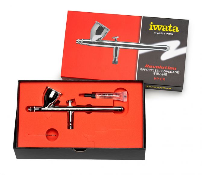 Iwata Revolution HP-CR Gravity Feed Dual Action Airbrush - Hobby Sense