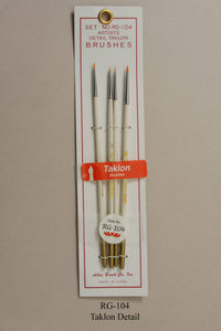 Taklon Detail 4 Pieces Brush Set - Hobby Sense