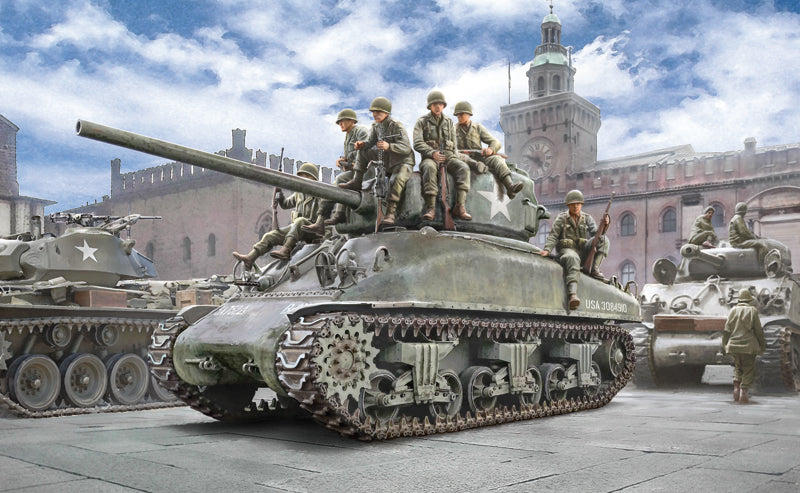1/35 M4A1 Sherman with U.S. infantry - Hobby Sense