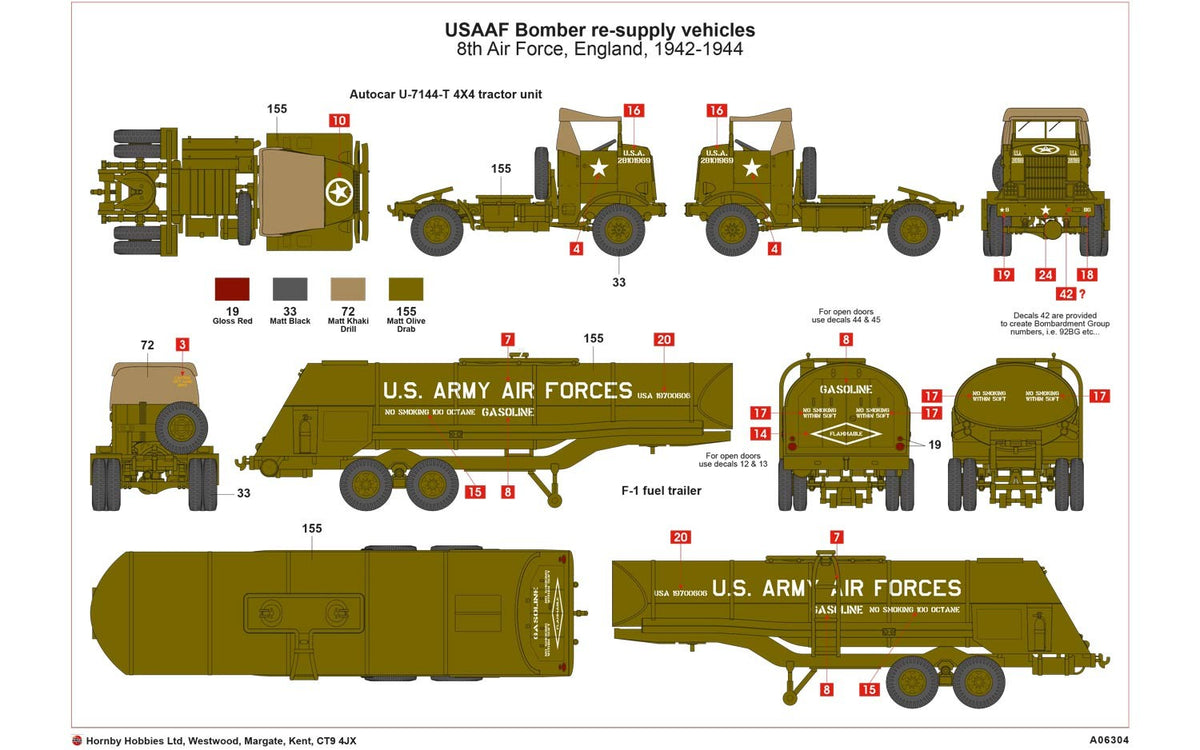 1/72 WWII USAAF 8th Air Force Bomber Resupply Set - Hobby Sense