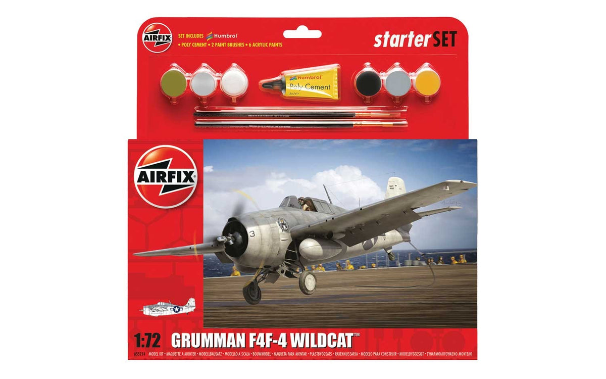 1/72 Grumman F4F-4 Wildcat (Starter Set) - Hobby Sense