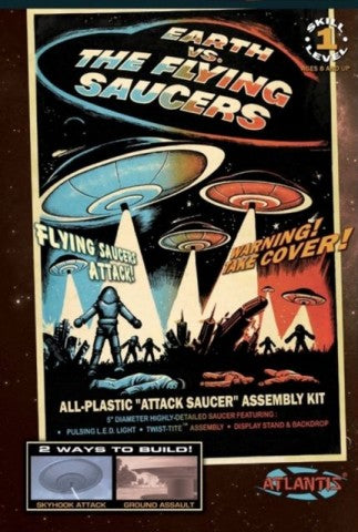 Earth vs The Flying Saucers: Attack Saucer w/LED Light - Hobby Sense