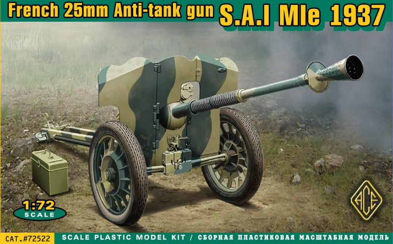S.A.I MIe French 25mm anti-tank gun 1937 - Hobby Sense