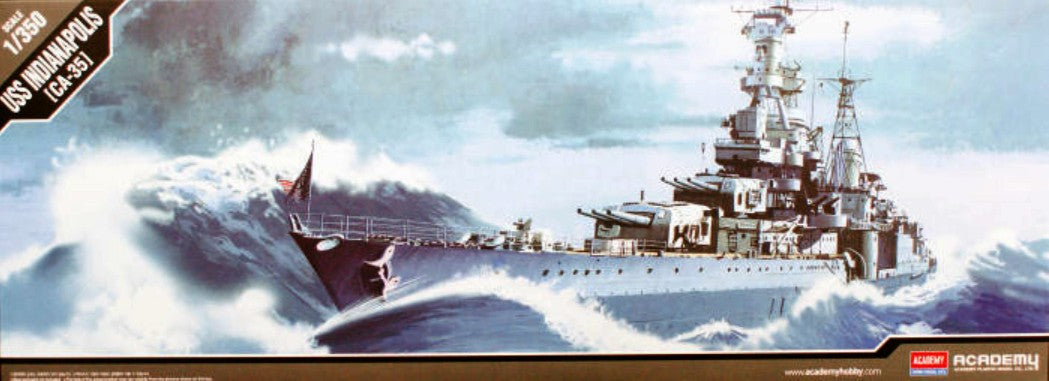 WhiteEnsignModels1/350 USS INDIANAPOLIS① 1/350 Flyhawk WWII USS WWII Heavy Cruiser Indianapolis CA-35