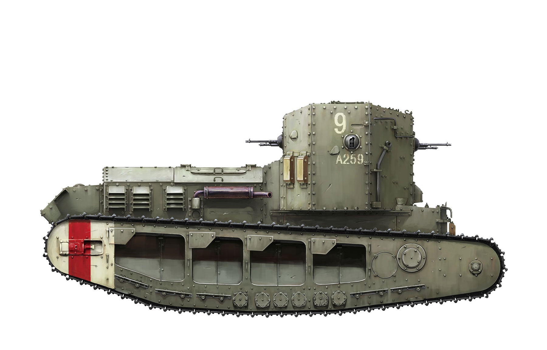 1/35 Mk.A Whippet British Medium Tank - Hobby Sense