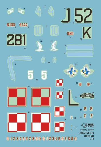 1/72 PZL P.7a  1939, Expert Set - Hobby Sense