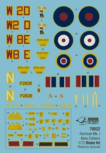 1/72 Hurricane Mk I Navy Colors - Hobby Sense
