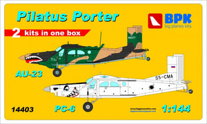 Pilatus Porter Au-23 & PC-6 (two kits in the box), set 1 - Hobby Sense