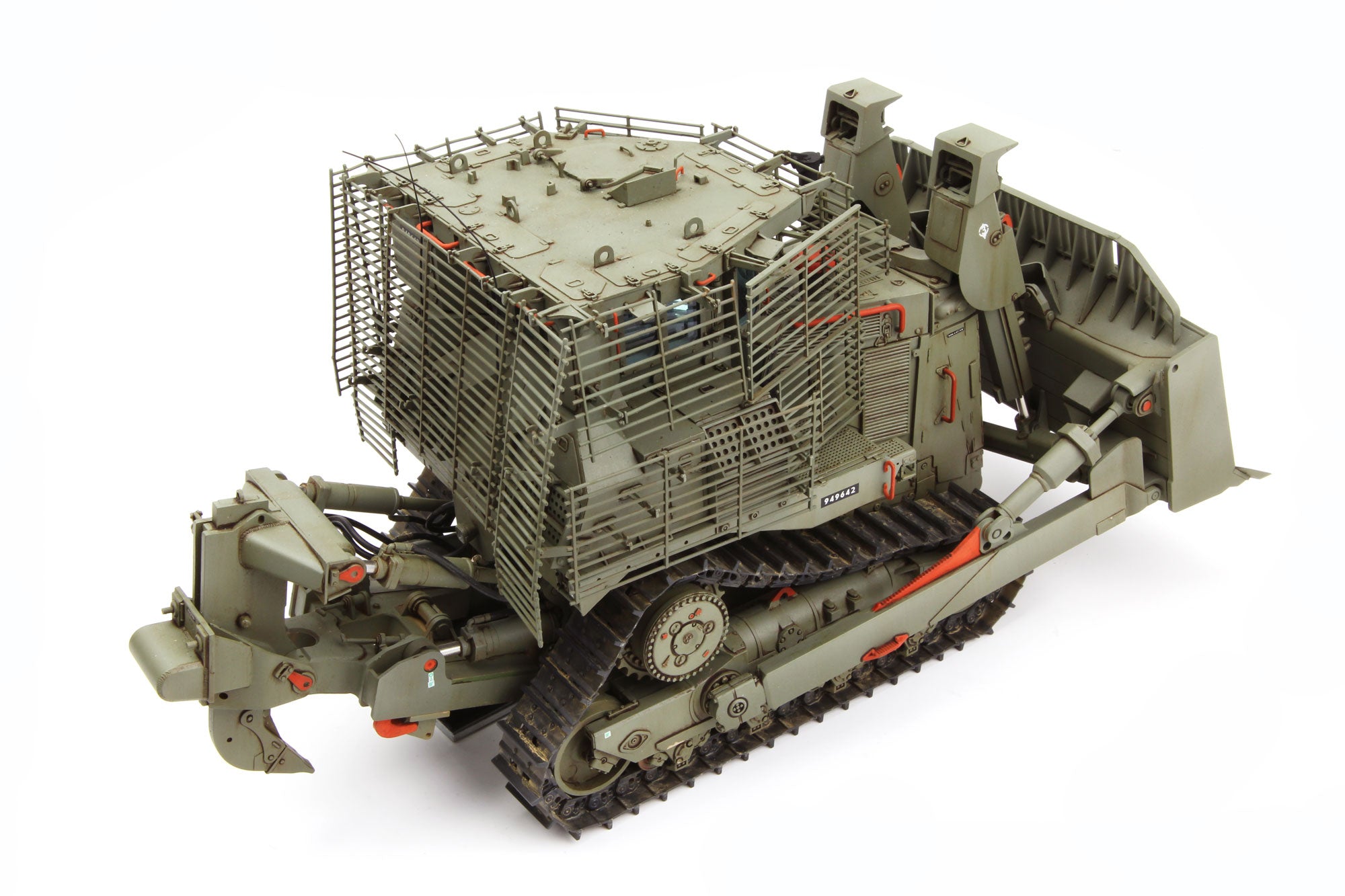 1/35 D9R Armored Bulldozer with Slat Armor - Hobby Sense