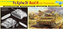 Panzer PzKpfw IV Ausf H Late Prod Tank - Hobby Sense