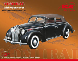 1/24 Admiral with open cover, WWII German passenger car - Hobby Sense