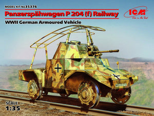 1/35 Panzerspähwagen P 204 (f) Railway, WWII German armored vehicle - Hobby Sense
