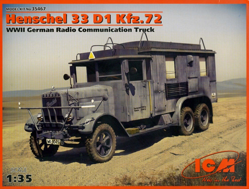 Henschel 33 D1 Kfz.72 WWII German radio communication truck - Hobby Sense