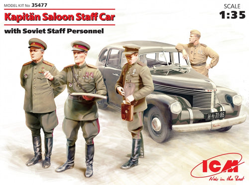 1/35 Kapitan Saloon staff car with Soviet staff personnel - Hobby Sense