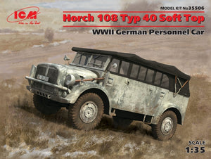 1/35 Horch 108 Typ 40 Soft Top, WWII German Personnel Car - Hobby Sense