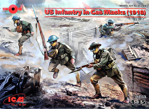 1/35 US Infantry in Gas Masks (1918) - Hobby Sense