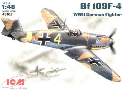 1/48 Messerschmitt Bf-109 F4 WWII German fighter - Hobby Sense