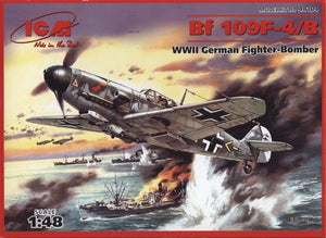 1/48 Messerschmitt Bf-109 F4/B WWII German fighter-bomber - Hobby Sense