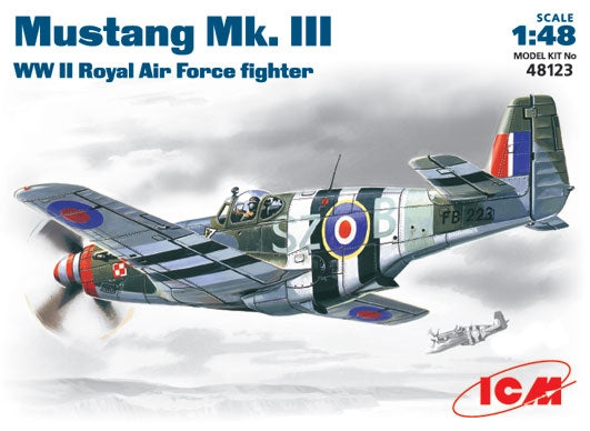 1/48 Mustang Mk.III WWII RAF fighter - Hobby Sense