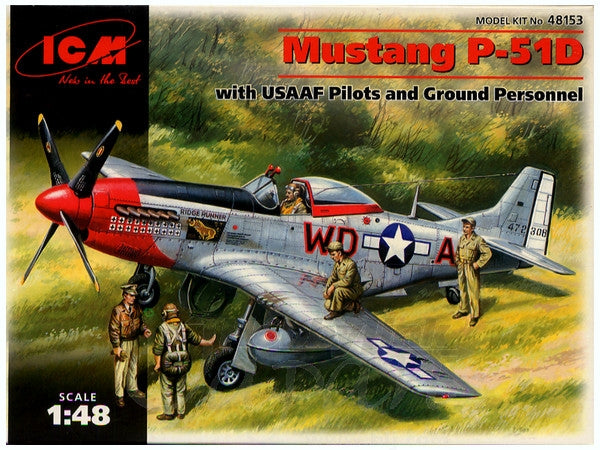 Mustang P-51D USAF fighter, with Pilots and ground personnel - Hobby Sense
