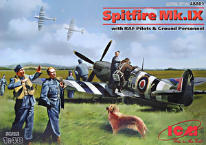 1/48 Spitfire Mk.IX with RAF pilots & ground personnel - Hobby Sense