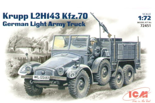 1/72 Krupp L2H143 Kfz.70 WWII German truck - Hobby Sense