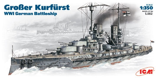 1/350 Grosser Kurfurst WWI German battleship - Hobby Sense