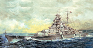 1/700 Top Grade German Bismarck Battleship w/ PE parts and wooden deck - Hobby Sense