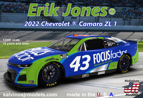 1/24 Erik Jones 2022 Chevrolet Camaro with the Primary Sponsor Livery - Hobby Sense