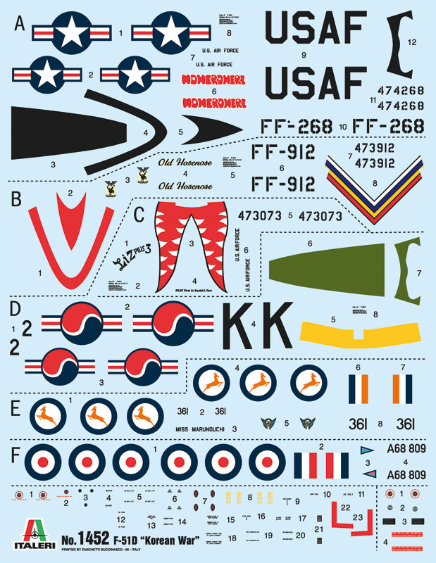 1/72 North American F51D Mustang Korean War - Hobby Sense