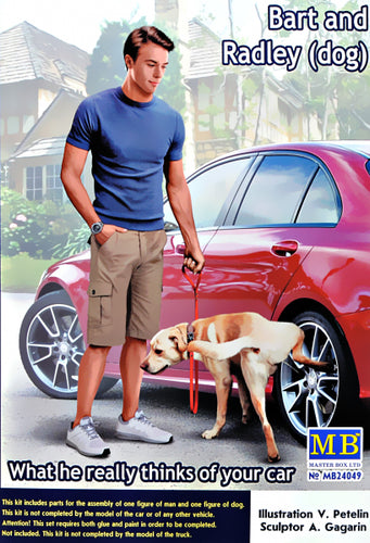 1/24 What he really thinks of your car. Bart and Radley (dog) - Hobby Sense