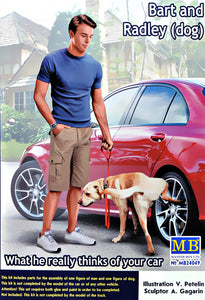 1/24 What he really thinks of your car. Bart and Radley (dog) - Hobby Sense
