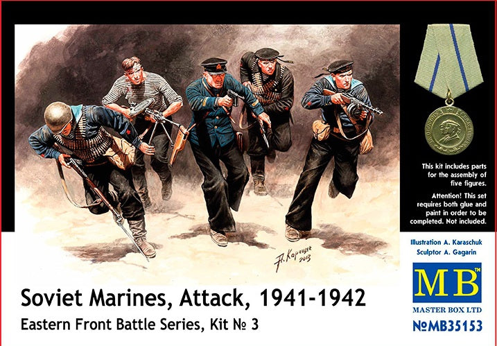 Soviet marines, Attack, 1941-1942. Eastern Front, kit 3 - Hobby Sense