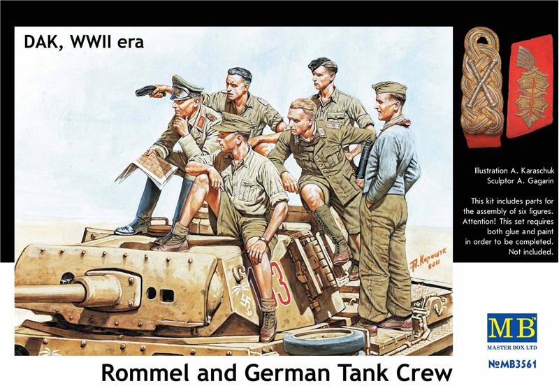 1/35 Rommel and German Tank Crew, DAK, WW II era