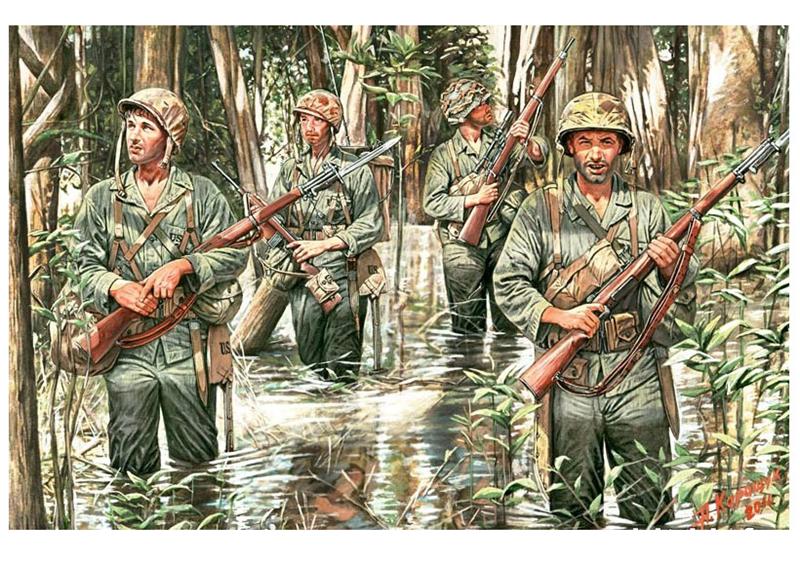 U.S. Marines in jungle, WWII era - Hobby Sense