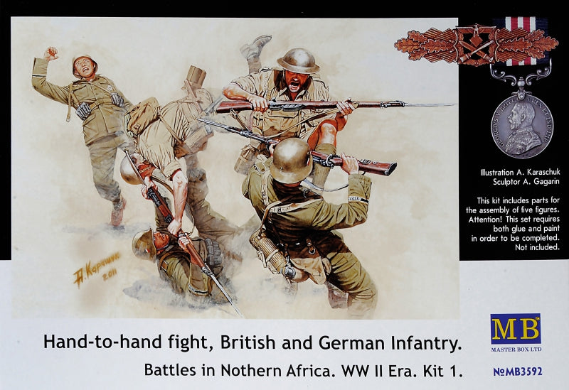 Hand-to-hand fight, British and German infantry. North Africa. Kit 1 - Hobby Sense